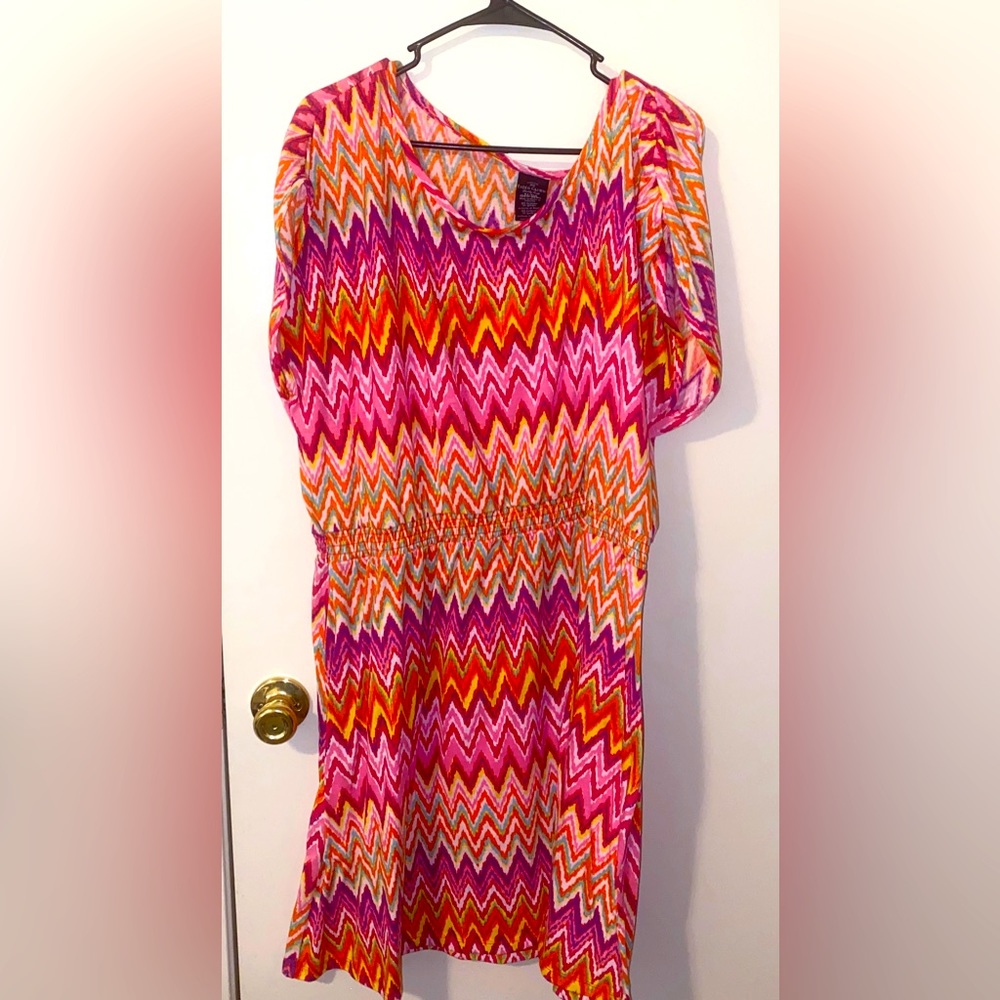 Faded glory summer dress and can be used as a swimsuit cover up. Worn only once.